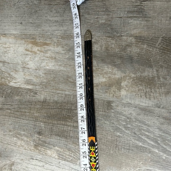 Vintage leather beaded belt - Picture 13 of 14